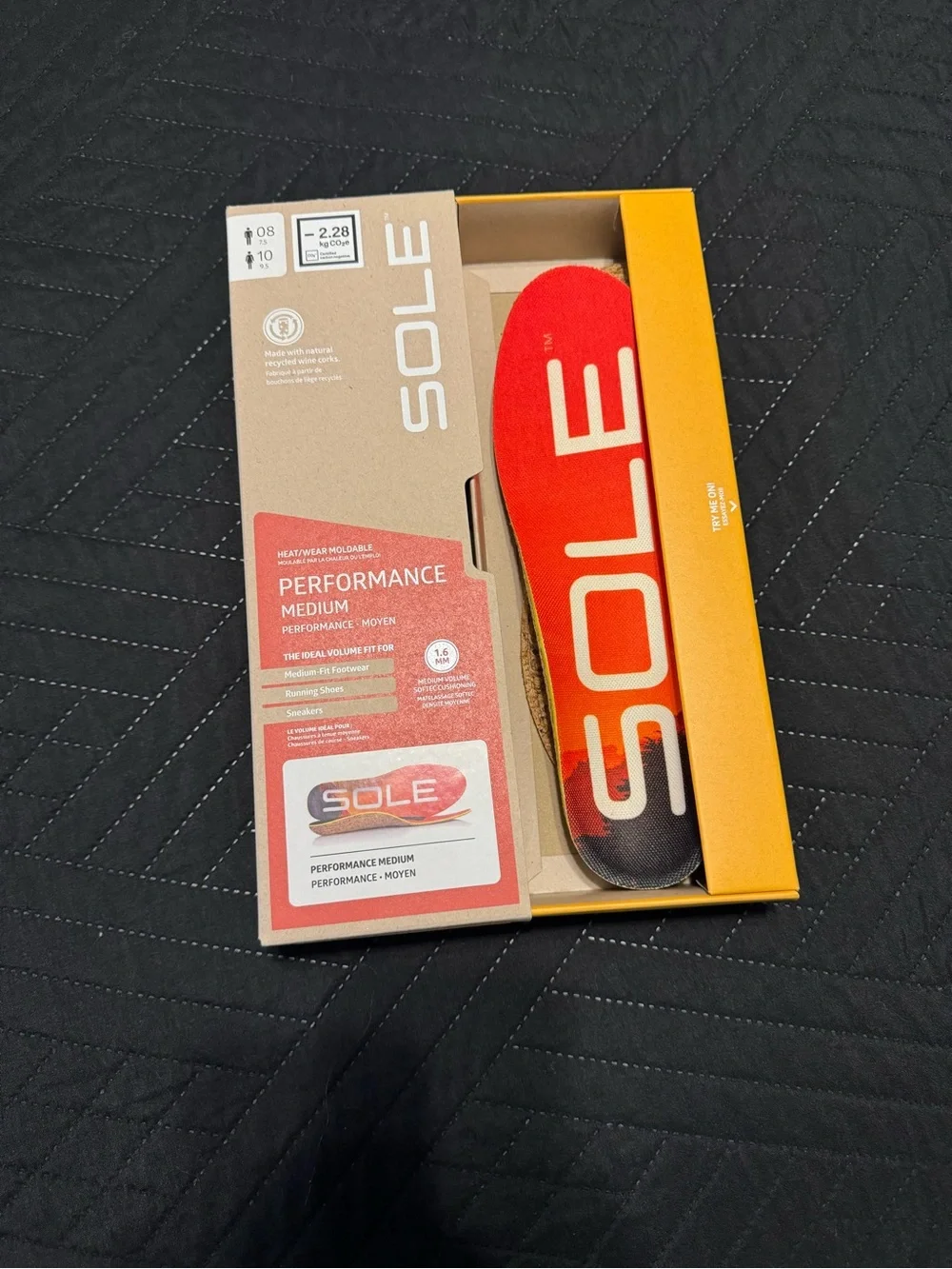 Performance Medium Insoles - Yellow/Orange